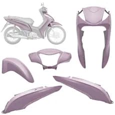 Kit Carenagem Plástico Biz 125 2011 Até 2013 Modelo Original Honda Todas as Cores E Anos Pro Tork NF