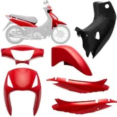 Kit Carenagem Biz 125 COMPLETO Com Protetor de Perna Modelo Original Todas As Cores Anos 2006 / 2010