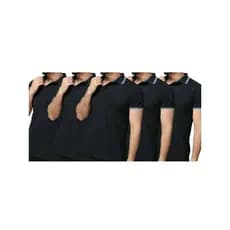 Kit 5 Camisa pólo masculino com gola Bordas finas contrastantes
