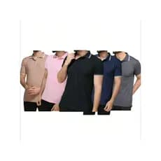 Kit 5 Camisa pólo masculino com gola Bordas finas contrastantes  Verão  Solto  Assimétrico