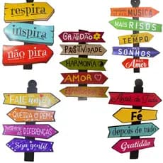 Plaquinhas Decorativas Jardim Frases Família Gratidão Amor Respeito