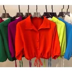 blusas tecido duna com botões