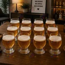 Jogo de Copo 12 Peças TAÇA PAULISTA 250ML Vidro Bar Restaurante Suco Agua Mesa Posta