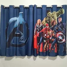 Cortina Infantil Temas Variados Quarto Semi Blackout Avengers