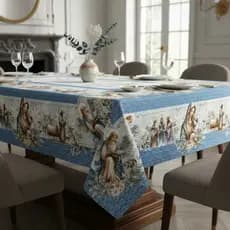 Toalha De Mesa Retangular Religioso 8 Lugares 1,5x2,7 Variado