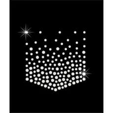 Strass Hotfix Termocolante Bolso Cartela C/ 6 Pcs