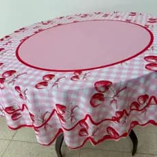 Toalha de Mesa Redonda com Babado Decoção Aniversario Festa