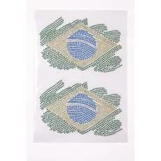 Desenho em Strass Termocolante Fast Patch- Modelo Brasil Kit 2 Strass
