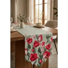Caminho de Mesa Rustico Floral Lançamento Variados   0,40X1,80