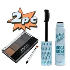 KIT 2 Mascara Para Cilios+Sombra Para Sobrancelhas Ruby Rose