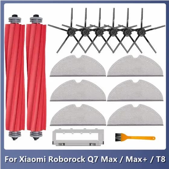 Para Roborock Q7 Max T8 Robô Aspirador Acessórios Da Escova Principal Lateral Esfregão Filtro Tampa do Pincel Principal