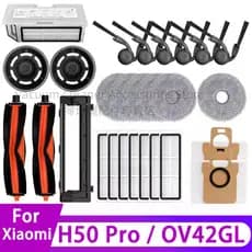 Para Xiaomi Robot Vacuum Robô Aspirador H50 / H50 Pro OV42GL Acessórios Principal Escova Lateral Filtro Saco Poeira Capa