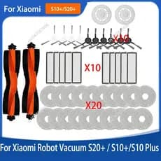 Para Xiaomi Robot Vacuum S20+ Robô Aspirador Acessórios De Limpeza Escova Lateral Principal Filtro Esfregão