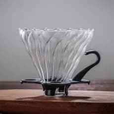 Kit de Preparo de Café Jarra de Vidro Borossilicato com Suporte de Filtro de Vidro-envio imediato