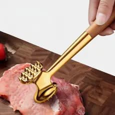 Martelo Amaciador De Carne Aço Inox 22cm Para Bife Frango Cozinha