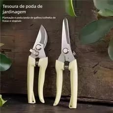 Conjunto de Tesouras de Poda para Jardinagem - Lâminas Extra Afiadas