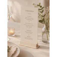 Kit Suporte para Cardápio Casamento | Suporte para Menu e Cardápio | Decoração Mesa