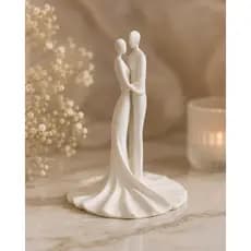 Escultura Casal de Noivos | Topo de Bolo em  3D| Enfeite para Bolo de Casamento | Decoração de Festa  |Noivinhos