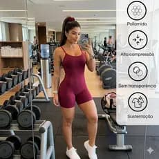 Macaquinho Fitness Academia Feminino Zero transparência