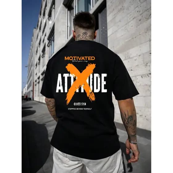 Camisa Camiseta Streetwear Atitude Estampada Camiseta Motivated Oversized Algodão Confortavel