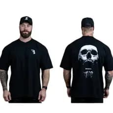 Camisa Camiseta Oversized Anti cardio Caveira Maromba Academia Camisão The Dead Confortavel