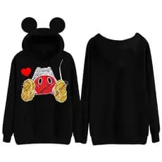Blusa Moletom Orelhinha Feminino Mickey Desenho Disney Top
