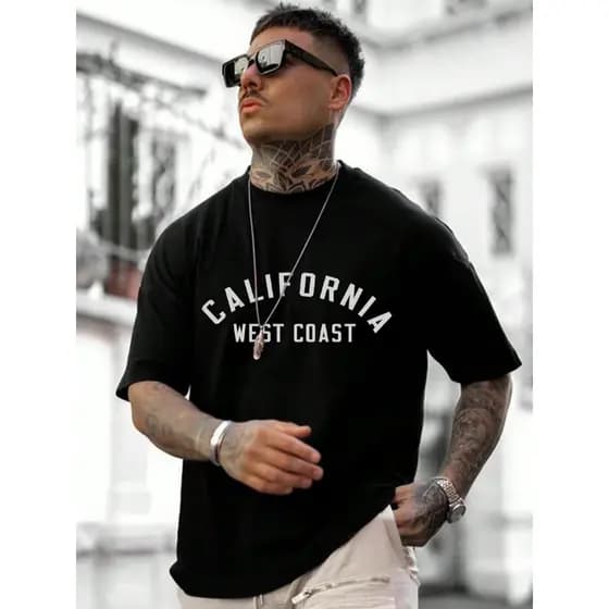 Camisa Camiseta Blusa California West Coast Streetwear Costa Oeste Penteada Fio 30.1 Estampado Confortavel