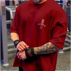Camiseta Camisa Oversized Grande Gym Esqueleto Musculação Algodão Casual Treino Academia