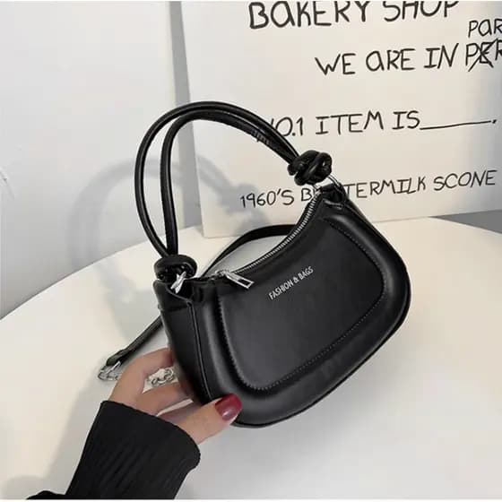 Bolsa feminina transversal e mão