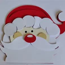Topo de bolo 3D natal Papai Noel - Topper