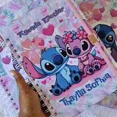 Agenda escolar 2026 personalizada Stitch menina