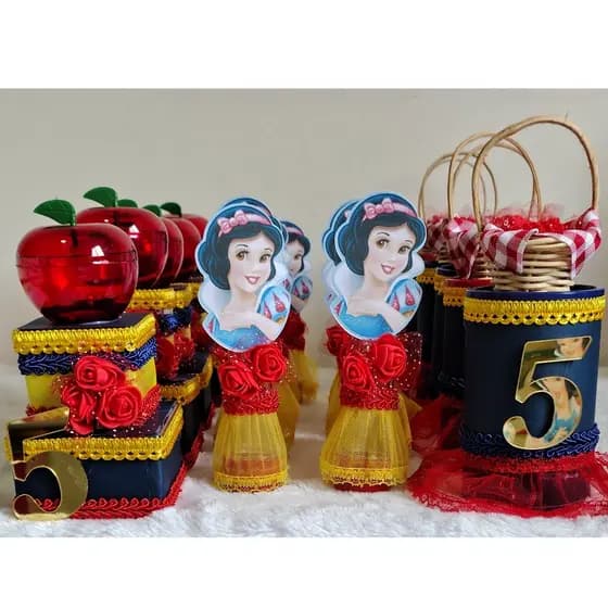 Kit Festa Branca de Neve Luxo Completo Personalizado | Tema Infantil Princesa | Decoração e Lembrancinhas