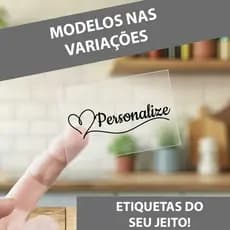 Etiquetas Escolares Personalizadas para Lápis e Cadernos - Branco ou Transparente