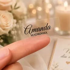 Adesivos Personalizados Com Nomes para Casamento ou Batismo