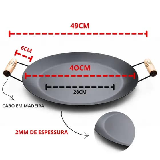Disco De Arado Tacho Porções Em Geral 40cm Promoção Médio