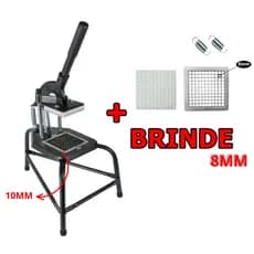 Picador de Batata Palito Médio Com Tripé Reforçado Cabrita Manual/Cortador de Legumes e Frutas  Industrial Profissional