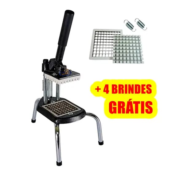 Picador Cabrita Manual Reforçado e Cortador de Legumes Batata Palito Tomates Frutas Embutidos Industrial Profissional