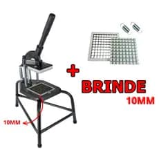 Picador de Batata Palito Médio Com Tripé Reforçado Cabrita Manual/Cortador de Legumes e Frutas  Industrial Profissional