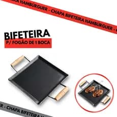 Chapa Bifeteira Aço Carbono 30x30 para Hamburguer, Lanches e Porções - PROMOÇÃO