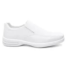 Sapato Social Maria Isabel Masculino Casual Slip On Sem Cadarço Branco Elegante