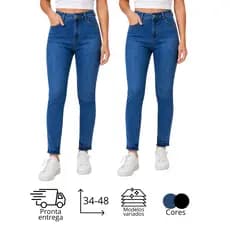 Calças Jeans Feminina, Skinny, Promoção, Cintura alta, Justa, Oferta