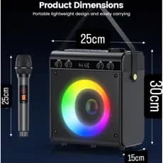 Caixa de Som Bluetooth Portátil Potente 500w C/ Microfone LED RGB USB TWS FM para Exteriores e Festa