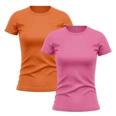 Kit 2 Camiseta Feminina Manga Curta Dry Fit Proteção Solar UV Baby Look Academia Treino Camisetas