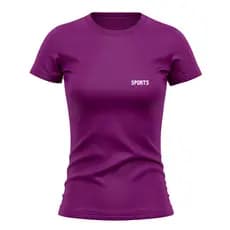 Camiseta Feminina Manga Curta Proteção Solar UV Estampada Sports