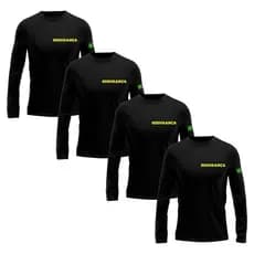 Kit 4 Camisetas Masculina Uniforme Segurança Manga Longa
