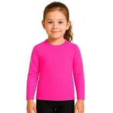 Camiseta Manga Longa Infantil Menina Proteção Solar Praia
