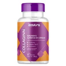 Collaginn, Colágeno Tipo 2 42mg, Condroitina, Glucosamina, 60 cápsulas, Innutra