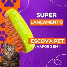 KIT 3 Escovas A Vapor 3 Em 1 Para Cães E Gatos De Estimação Remoção De Pêlos