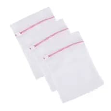 Kit 3 Sacos Para Lavar Roupas na Máquina Com Ziper Protetor de Roupa Íntima Tecido Delicado