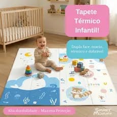 1,80x1,50m 8mmTapete Infantil Emborrachado Térmico Tatame Antiderrapante Dobrável Dupla Face